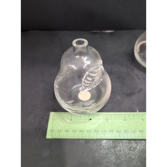 Princess House Pear Oil Lamp Set, Clear Heritage Blown Glass, 4" H, Table Decor - Picture 9 of 9